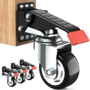 Workbench Casters Kit 880 Lbs - 3 Inch Heavy Duty Retractable Caster Designed for Workbenches Machinery & Tables, 4 Pack Workbench Casters Kit 880 Lbs - 3 Inch Heavy Duty Retractable Caster Designed for Workbenches Machinery & Tables, 4 Pack