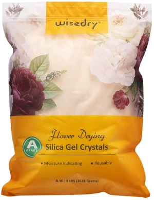 8 LBS Silica Gel Flower Drying Crystals, Fine Crystals < 1mm, Color Indicating, Reusable 8 LBS Silica Gel Flower Drying Crystals, Fine Crystals < 1mm, Color Indicating, Reusable