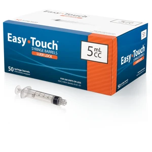 Luer-Lock Syringe Barrel, 5ML Syringe, Pack of 50 Luer-Lock Syringe Barrel, 5ML Syringe, Pack of 50