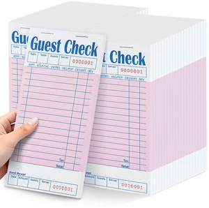 40 Pack/2000 Tickets Guest Checks Books for Servers, Pink 40 Pack/2000 Tickets Guest Checks Books for Servers, Pink