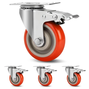 4 Inch Industrial Heavy Duty Swivel Caster Wheels with Brake,Set of 4 Safety Locking Casters,Load 2000lbs,Premium Polyurethane Wheels for Table,Trailer,Saw Table,Stage Toolbox,Bed,Corn Board 4 Inch Industrial Heavy Duty Swivel Caster Wheels with Brake,Set of 4 Safety Locking Casters,Load 2000lbs,Premium Polyurethane Wheels for Table,Trailer,Saw Table,Stage Toolbox,Bed,Corn Board