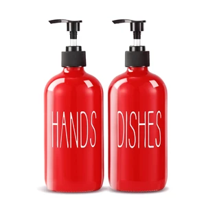 Glass Soap Dispenser Set 2 Pack,16 Oz Dish Soap Dispenser for Kitchen Sink,Red Kitchen Accessories and Kitchen Decor,Red Decorations and Kitchen Utensils for Kitchen Glass Soap Dispenser Set 2 Pack,16 Oz Dish Soap Dispenser for Kitchen Sink,Red Kitchen Accessories and Kitchen Decor,Red Decorations and Kitchen Utensils for Kitchen