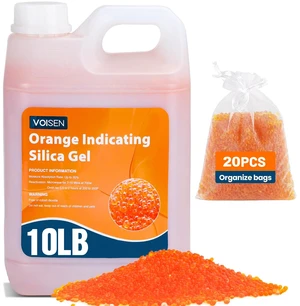10LBS Orange Indicating Silica Gel Desiccant Beads(Orange to Green) Reusable Desiccant Industry Standard 3-5 mm,Desiccant for 3D Printer,Electronic,Clothes,Painting,Jewelry(20PCS Organza Bag) 10LBS Orange Indicating Silica Gel Desiccant Beads(Orange to Green) Reusable Desiccant Industry Standard 3-5 mm,Desiccant for 3D Printer,Electronic,Clothes,Painting,Jewelry(20PCS Organza Bag)