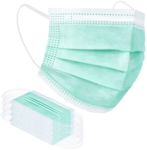 Green Disposable Face Mask 100 Pcs Green Face Masks 3 Ply Protection Masks Green Disposable Face Mask 100 Pcs Green Face Masks 3 Ply Protection Masks