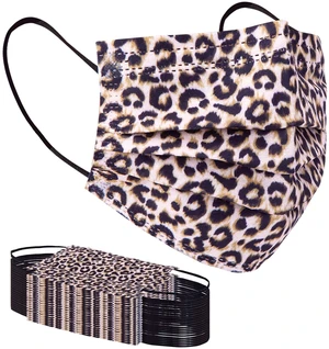 Disposable Face Masks with Designs Cute Face Mask 3 Ply Cheetah Print 50 Pcs Disposable Face Masks with Designs Cute Face Mask 3 Ply Cheetah Print 50 Pcs