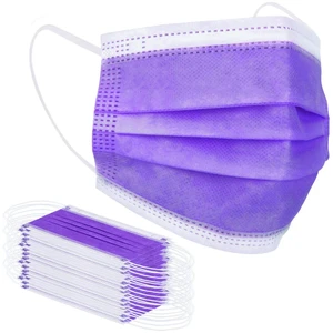 Purple Disposable Face Mask 100 Pcs Purple Face Masks 3 Ply Protection Masks Purple Disposable Face Mask 100 Pcs Purple Face Masks 3 Ply Protection Masks