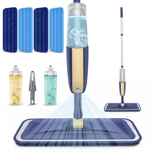 Spray Wet Mops for Floor Cleaning: Hardwood Floor Mop 2 Bottles Refillable 4 Washable Pads for Swiffer PowerMop, Microfiber Flat Mop, Commercial Dust Mop Lightweight, for Wood Tile Laminate Vinyl Spray Wet Mops for Floor Cleaning: Hardwood Floor Mop 2 Bottles Refillable 4 Washable Pads for Swiffer PowerMop, Microfiber Flat Mop, Commercial Dust Mop Lightweight, for Wood Tile Laminate Vinyl