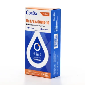 Flu A/B & COVID-19, At Home 3-in-1 Rapid Test Kit, 5 Tests Nasal Swab Self-Test, Easy-To-Use For Adults And Kids, EUA Authorized OTC, Quick 10-Minute Results Flu A/B & COVID-19, At Home 3-in-1 Rapid Test Kit, 5 Tests Nasal Swab Self-Test, Easy-To-Use For Adults And Kids, EUA Authorized OTC, Quick 10-Minute Results