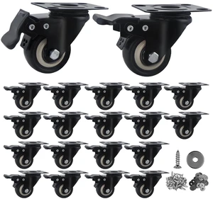 Htudcue 2 Inch Industrial Heavy Duty Caster Wheels Set of 20, Double Locking PU Casters, Non-Marking Polyurethane Wheels for Workshops & Commercial Spaces, 800lbs Per 4 Wheels Htudcue 2 Inch Industrial Heavy Duty Caster Wheels Set of 20, Double Locking PU Casters, Non-Marking Polyurethane Wheels for Workshops & Commercial Spaces, 800lbs Per 4 Wheels