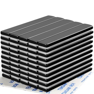 Strong Neodymium Magnets with Adhesive Backing, 50 Pack, 60x10x3 mm Powerful Rare Earth Bar Magnets, Waterproof Black Magnetic Magnet Strips Heavy Duty for Craft, Kitchen, DIY, Office Strong Neodymium Magnets with Adhesive Backing, 50 Pack, 60x10x3 mm Powerful Rare Earth Bar Magnets, Waterproof Black Magnetic Magnet Strips Heavy Duty for Craft, Kitchen, DIY, Office