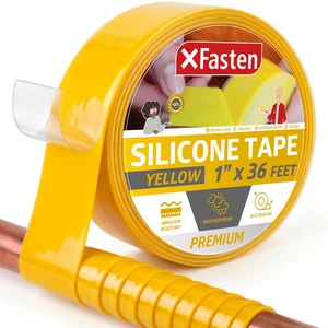Self Fusing Silicone Tape Waterproof 1" x 36 Feet Yellow, Self Amalgamating Tape, Silicone Rubber for Plumbing, Sealing Pipes, Hose Repair, Outdoor Coax and Electrical Cables Weatherproof Self Fusing Silicone Tape Waterproof 1" x 36 Feet Yellow, Self Amalgamating Tape, Silicone Rubber for Plumbing, Sealing Pipes, Hose Repair, Outdoor Coax and Electrical Cables Weatherproof