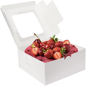 40pcs Cake Boxes, 10x10x5 Inch White Bakery Boxes with Window for Valentine's Day, Mother's Day, Pastries, Cookies, Pie, Cupcakes 40pcs Cake Boxes, 10x10x5 Inch White Bakery Boxes with Window for Valentine's Day, Mother's Day, Pastries, Cookies, Pie, Cupcakes