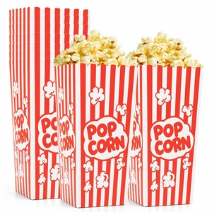 125 Pcs Popcorn Boxes for Party, Paper Popcorn Containers Buckets 7.9" Tall and 3.6" Square, Large Capacity Popcorn Box, For Pop Corn Machine, Movie Night, Cinema, Carnival, Concessions 125 Pcs Popcorn Boxes for Party, Paper Popcorn Containers Buckets 7.9" Tall and 3.6" Square, Large Capacity Popcorn Box, For Pop Corn Machine, Movie Night, Cinema, Carnival, Concessions