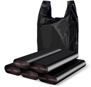 Plastic Bags Black, (11.5'x 6.5" x 21')(1000Pack) with Handles Plastic Bags Black, (11.5'x 6.5" x 21')(1000Pack) with Handles