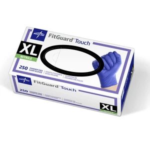 FitGuard Touch Nitrile Exam Gloves, 250 Count,X-Large, Powder Free,Disposable, Not Made with Natural Rubber Latex, Excellent Sense of Touch for Medical Tasks, Durable for Household Chores FitGuard Touch Nitrile Exam Gloves, 250 Count,X-Large, Powder Free,Disposable, Not Made with Natural Rubber Latex, Excellent Sense of Touch for Medical Tasks, Durable for Household Chores