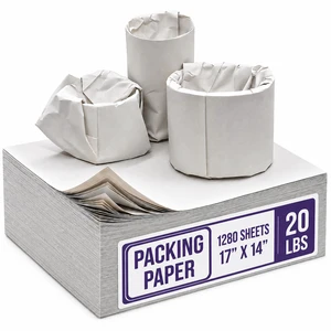 Packing Paper Sheets for Moving, 1280 Sheets, 14 x 17 Inch, 20 lb Bulk unprinted packing paper for wrapping dishes, mugs, glassware, décor, and fragile items during moving or shipping Packing Paper Sheets for Moving, 1280 Sheets, 14 x 17 Inch, 20 lb Bulk unprinted packing paper for wrapping dishes, mugs, glassware, décor, and fragile items during moving or shipping