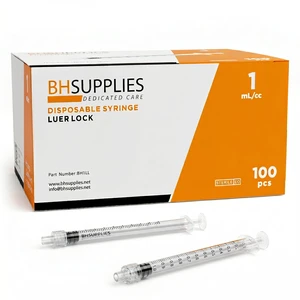 1ml Luer Lock Tip Syringes (No Needle) - Sterile, Individually Wrapped - 100 Syringes 1ml Luer Lock Tip Syringes (No Needle) - Sterile, Individually Wrapped - 100 Syringes