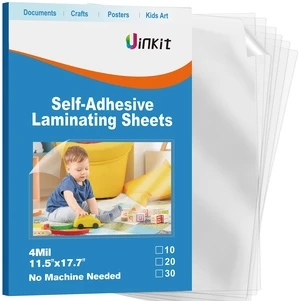 4Mil Self-Adhesive Laminating Sheets 11.5x17.5 Inches 10 Pack for 11x17 Posters, Wedding Signs, Menus & Charts, Heat-Free, No Machine Needed The Display Series 4Mil Self-Adhesive Laminating Sheets 11.5x17.5 Inches 10 Pack for 11x17 Posters, Wedding Signs, Menus & Charts, Heat-Free, No Machine Needed The Display Series