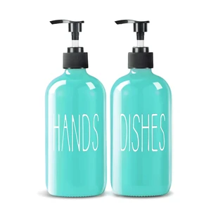 Glass Soap Dispenser Set 2 Pack,16 Oz Dish Soap Dispenser for Kitchen Sink,Teal Kitchen Accessories and Kitchen Decor,Turquoise Decorations and Kitchen Utensils for Kitchen Glass Soap Dispenser Set 2 Pack,16 Oz Dish Soap Dispenser for Kitchen Sink,Teal Kitchen Accessories and Kitchen Decor,Turquoise Decorations and Kitchen Utensils for Kitchen