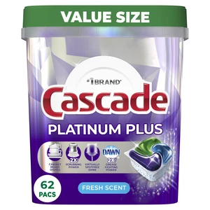Platinum Plus Dishwasher Pods, Dishwasher Detergent, Dishwasher Soap, Dish Tabs, Dishwashing Tablets, Dish Detergent, Fresh, Actionpacs, 62 Count Platinum Plus Dishwasher Pods, Dishwasher Detergent, Dishwasher Soap, Dish Tabs, Dishwashing Tablets, Dish Detergent, Fresh, Actionpacs, 62 Count