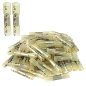250PCS Yellow Heat Shrink Butt Wire Connectors 12-10 AWG, Insulated Waterproof Electrical Wire Connectors Automotive Marine Grade Wire Crimp Terminals Butt Splices, Ideal for Boat, Truck 250PCS Yellow Heat Shrink Butt Wire Connectors 12-10 AWG, Insulated Waterproof Electrical Wire Connectors Automotive Marine Grade Wire Crimp Terminals Butt Splices, Ideal for Boat, Truck