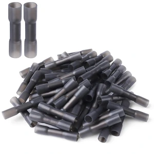 250PCS Black Heat Shrink Butt Wire Connectors 14-12 AWG, Insulated Waterproof Electrical Wire Connectors Automotive Marine Grade Wire Crimp Terminals Butt Splices, Ideal for Boat, Truck 250PCS Black Heat Shrink Butt Wire Connectors 14-12 AWG, Insulated Waterproof Electrical Wire Connectors Automotive Marine Grade Wire Crimp Terminals Butt Splices, Ideal for Boat, Truck