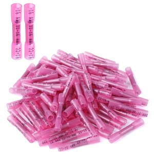 500PCS Heat Shrink Butt Wire Connectors 22-16 AWG, Insulated Waterproof Electrical Wire Connectors Automotive Marine Grade Wire Crimp Terminals Butt Splices, Ideal for Boat, Truck, Red 500PCS Heat Shrink Butt Wire Connectors 22-16 AWG, Insulated Waterproof Electrical Wire Connectors Automotive Marine Grade Wire Crimp Terminals Butt Splices, Ideal for Boat, Truck, Red