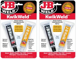 KwikWeld, 6 Minute Set Epoxy, Steel Reinforced Epoxy, High Strength - 2 Pack, Dark Grey (8276-2) KwikWeld, 6 Minute Set Epoxy, Steel Reinforced Epoxy, High Strength - 2 Pack, Dark Grey (8276-2)