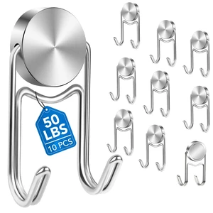 Magnetic Hooks for Cruise Cabins Essentials 2026 Door Magnets 50LBS 10 Pack Ship Walls Must Haves Classroom Strong Heavy Duty Metal Locker Decor magnet Decorations Fridge Organization Silver Magnetic Hooks for Cruise Cabins Essentials 2026 Door Magnets 50LBS 10 Pack Ship Walls Must Haves Classroom Strong Heavy Duty Metal Locker Decor magnet Decorations Fridge Organization Silver