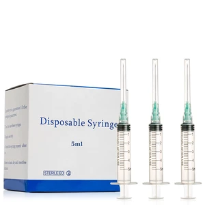 100Pack Disposable 5ml Syringe with 21G 1.5inch Needle Lab Supplies, Individually Packaged 100Pack Disposable 5ml Syringe with 21G 1.5inch Needle Lab Supplies, Individually Packaged