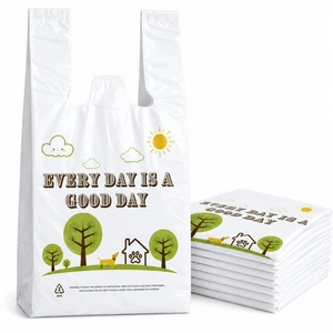 White Thank you T shirt bag, Grocery shopping bag Reusable and Disposable Supermarket Bag 11''x6''x21'' 101PCS White Thank you T shirt bag, Grocery shopping bag Reusable and Disposable Supermarket Bag 11''x6''x21'' 101PCS