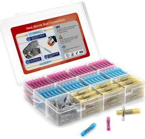 Heat Shrink Wire Butt Connector Kit Marine Waterproof Crimp Splice Terminal,380 pcs Heat Shrink Wire Butt Connector Kit Marine Waterproof Crimp Splice Terminal,380 pcs