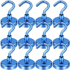 Magnetic Hooks Magnet Hook for Cruise Cabins 85LBS, 12P Essentials Classroom Metal Key Holder Hanging Ship Door Decorations Heavy Duty Neodymium Locker Accessories Fridge Refrigerator, Blue Magnetic Hooks Magnet Hook for Cruise Cabins 85LBS, 12P Essentials Classroom Metal Key Holder Hanging Ship Door Decorations Heavy Duty Neodymium Locker Accessories Fridge Refrigerator, Blue
