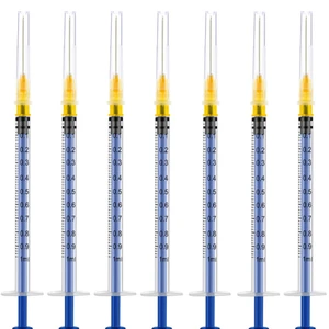 100 Pack 1ml 25Ga Plastic Syringe with Measurement for Scientific Labs, Industrial Dispensing Animal and Pet Supplies, Disposable Individually Wrapped (100, 1ml 25Ga) 100 Pack 1ml 25Ga Plastic Syringe with Measurement for Scientific Labs, Industrial Dispensing Animal and Pet Supplies, Disposable Individually Wrapped (100, 1ml 25Ga)