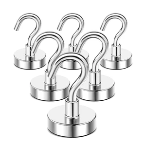 Magnetic Hooks,170lbs Heavy Duty Magnets with Hook Silver 6 Pack Rare Earth N52 2026 Cruise Cabin Ship Essentials for Fridge Hanging Classroom Beach Vacation Kitchen Grills Home Must Have Magnetic Hooks,170lbs Heavy Duty Magnets with Hook Silver 6 Pack Rare Earth N52 2026 Cruise Cabin Ship Essentials for Fridge Hanging Classroom Beach Vacation Kitchen Grills Home Must Have
