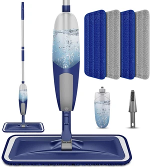 Spray Mops for Floor Cleaning: Wet Microfiber Mop for Hardwood Tile 4 Washable Pads fit for Swiffer PowerMop, Refillable Bottle, Wet Dry Use for Home Kitchen Wood Laminate Vinyl Marble Floors Spray Mops for Floor Cleaning: Wet Microfiber Mop for Hardwood Tile 4 Washable Pads fit for Swiffer PowerMop, Refillable Bottle, Wet Dry Use for Home Kitchen Wood Laminate Vinyl Marble Floors