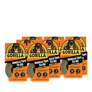 6100101-8 Duct Tape to-Go, 1" x 10 yd, Black, (Pack of 8), 8-Pack, 8 Piece 6100101-8 Duct Tape to-Go, 1" x 10 yd, Black, (Pack of 8), 8-Pack, 8 Piece