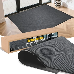 Entrance Mat for Home or Office - 3 x 5 Feet, Carpeted Indoor/Outdoor Entry Mat - Absorbent, Slip Resistant, Heavy Duty, Low-Profile, Easy to Clean, Rubber Entry Mat - Charcoal Entrance Mat for Home or Office - 3 x 5 Feet, Carpeted Indoor/Outdoor Entry Mat - Absorbent, Slip Resistant, Heavy Duty, Low-Profile, Easy to Clean, Rubber Entry Mat - Charcoal