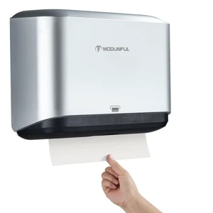 Trifold Hand Towel Dispenser for Bathroom - C Fold Paper Towel Dispenser Wall Mount with No-Hole Adhesive Installation, Compact 200 Sheets Large Capacity for Home, Apartment & RV Trifold Hand Towel Dispenser for Bathroom - C Fold Paper Towel Dispenser Wall Mount with No-Hole Adhesive Installation, Compact 200 Sheets Large Capacity for Home, Apartment & RV