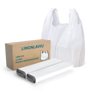 Plastic Bags - 1000Pack (20 mic thickness) (11.5'x 6.5" x 21') with Handles - Small Business & Grocery Bags in Bulk - Unscented Plastic Bags - 1000Pack (20 mic thickness) (11.5'x 6.5" x 21') with Handles - Small Business & Grocery Bags in Bulk - Unscented