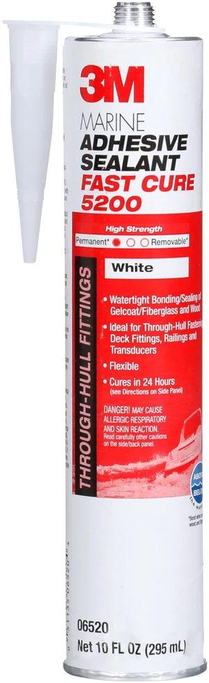 Marine Adhesive Sealant 5200FC Fast Cure, White, 10 fl oz Cartridge Permanent Bonding and Sealing for Boats and RVs Above and Below the Waterline Waterproof Repair: Polyurethane Adhesives Marine Adhesive Sealant 5200FC Fast Cure, White, 10 fl oz Cartridge Permanent Bonding and Sealing for Boats and RVs Above and Below the Waterline Waterproof Repair: Polyurethane Adhesives