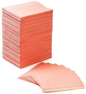 125 Pack Dental Bibs Disposable,Dental Bibs 13" x 18", Orange 2-Ply Paper 1-Ply Film 125 Pack Dental Bibs Disposable,Dental Bibs 13" x 18", Orange 2-Ply Paper 1-Ply Film