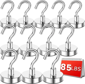 Magnetic Hooks,85lbs Heavy Duty Magnets with Hook Silver 12 Pack Rare Earth N52 2026 Cruise Cabin Ship Essentials for Fridge Hanging Classroom Beach Vacation Kitchen Grills Home Must Have Magnetic Hooks,85lbs Heavy Duty Magnets with Hook Silver 12 Pack Rare Earth N52 2026 Cruise Cabin Ship Essentials for Fridge Hanging Classroom Beach Vacation Kitchen Grills Home Must Have