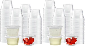 200 Sets - 4 oz Portion Cups With Lids, Small Plastic Containers, Airtight and Stackable Souffle Cups for Jello Shots, Sauce, Condiments, Lunch, Party, Trips (Pack of 2) 200 Sets - 4 oz Portion Cups With Lids, Small Plastic Containers, Airtight and Stackable Souffle Cups for Jello Shots, Sauce, Condiments, Lunch, Party, Trips (Pack of 2)