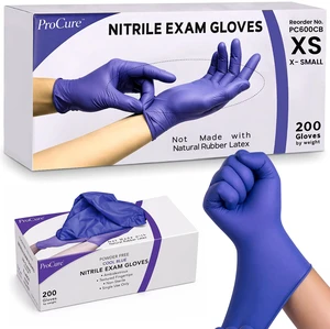 Disposable Nitrile Gloves - Latex & Powder Free - 200 Ct, XS Cool Blue Medical Gloves, XS-XL Sized to a Hand Chart, Non-Sterile, Ambidextrous, Textured for Better Grip Disposable Nitrile Gloves - Latex & Powder Free - 200 Ct, XS Cool Blue Medical Gloves, XS-XL Sized to a Hand Chart, Non-Sterile, Ambidextrous, Textured for Better Grip