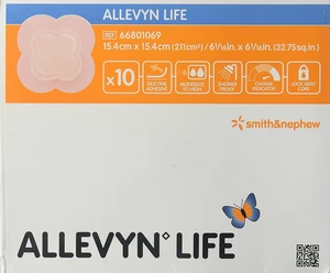 +Nephew ALLEVYN Life Wound Dressing, 6" in X 6" in Box of 10 +Nephew ALLEVYN Life Wound Dressing, 6" in X 6" in Box of 10