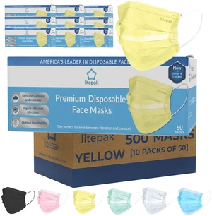 500pcs Premium Disposable Face Mask SOFT 3ply Nose Wire 500pcs Premium Disposable Face Mask SOFT 3ply Nose Wire