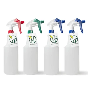 Heavy Duty 32oz Plastic Spray Bottles for Cleaning, 4 Pack Large empty industrial bottles for gardening, vinegar, chemicals, pro cleaners. Adjustable sprayer nozzle Heavy Duty 32oz Plastic Spray Bottles for Cleaning, 4 Pack Large empty industrial bottles for gardening, vinegar, chemicals, pro cleaners. Adjustable sprayer nozzle