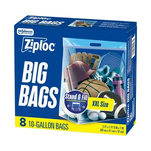 Big Bags, 10 Gallon XXL Reusable Storage Bags, 8 Count 10 Gallon Extra Large Plastic Storage Bags, Reusable, Fits Clothes, Bedding, Moving Supplies, Double Zipper Closure, 8 Count Big Bags, 10 Gallon XXL Reusable Storage Bags, 8 Count 10 Gallon Extra Large Plastic Storage Bags, Reusable, Fits Clothes, Bedding, Moving Supplies, Double Zipper Closure, 8 Count