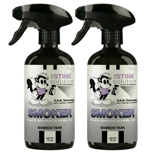 Smoke Odor Eliminator Spray, Bamboo Teak, 2 Pack, 16 oz Eliminates Smoke Smell at the Source. Deodorizer for Homes, Cars, Clothes, Walls, Upholstery and Curtains Smoke Odor Eliminator Spray, Bamboo Teak, 2 Pack, 16 oz Eliminates Smoke Smell at the Source. Deodorizer for Homes, Cars, Clothes, Walls, Upholstery and Curtains